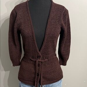 WD.NY Deep Brown Women's Cardigan